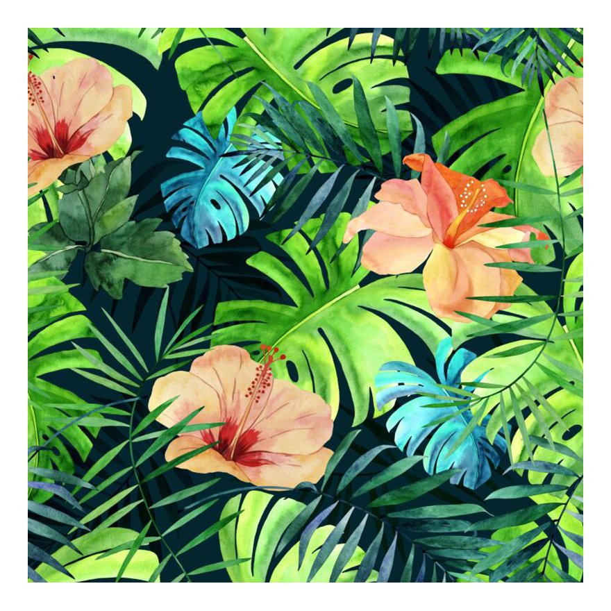 Wholesale hot selling tropical design moss crepe chiffon digital printing on fabric for clothing