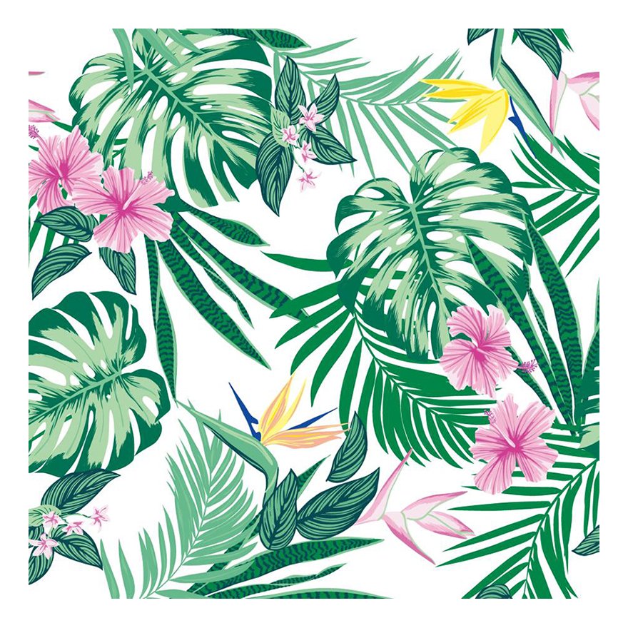 Wholesale hot selling tropical design moss crepe chiffon digital printing on fabric for clothing