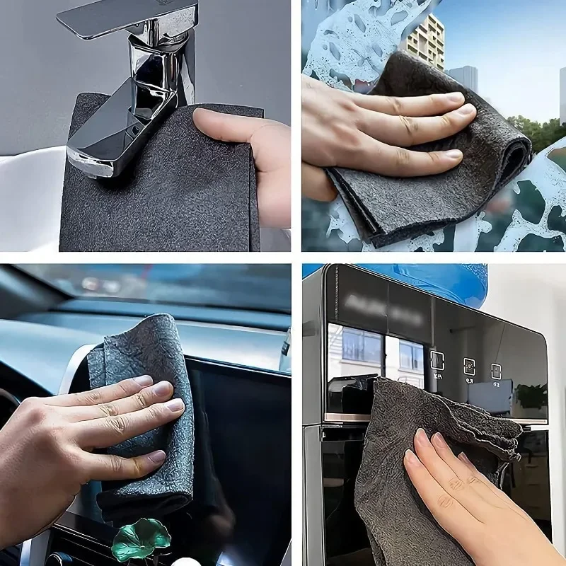 Glass Cleaning Cloth Kitchen Car Cleaning Towel Microfiber Wipes Traceless Absorbent Bowl Cloth Bamboo Fiber