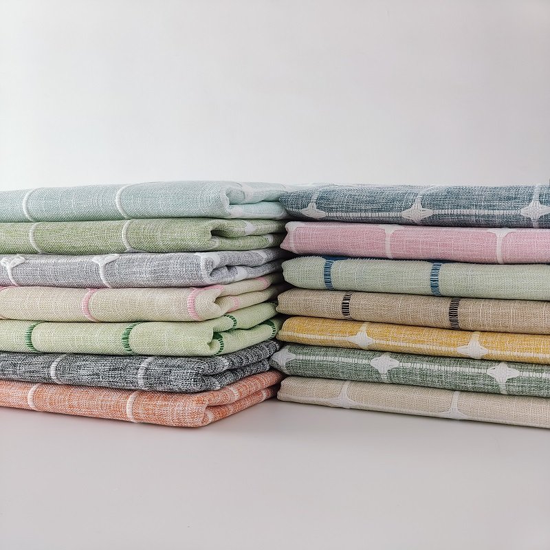 Yarn-Dyed Striped Plaids Linen Polyester Woven Fabric for Home Use for Sofas China Upholstery & Curtains