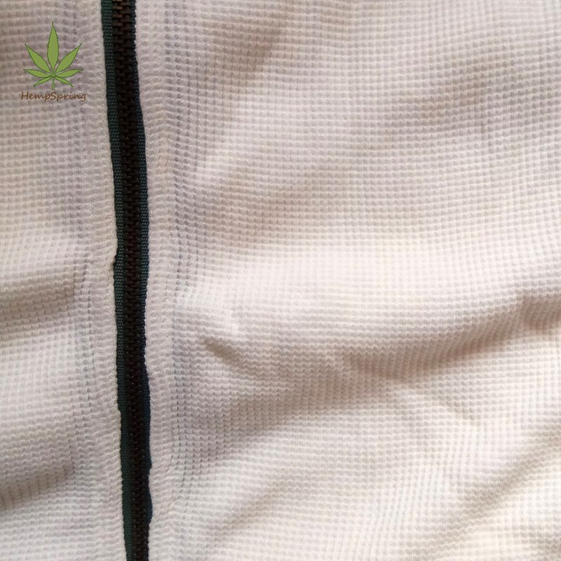 HempSpring Hemp organic cotton waffle knit blend fabric t shirt waffle hemp fabric sustainable waffle