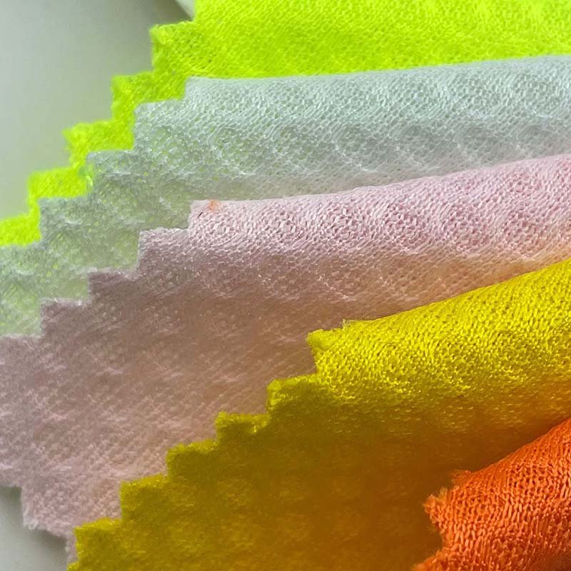 75D knitted mesh hole cloth all polyester four-stage honeycomb net cloth 150g new T-shirt sportswear home textile fabric