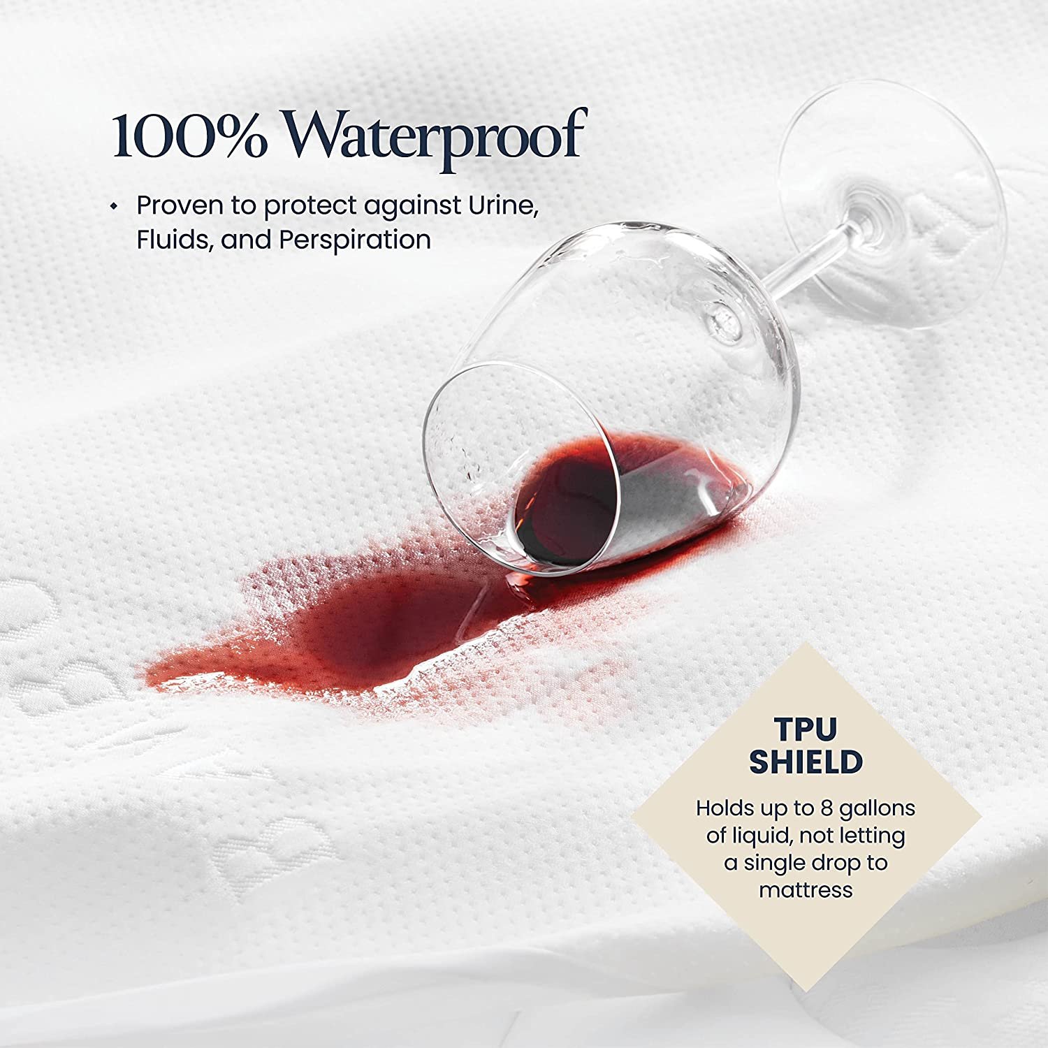 Ultra Waterproof Mattress Protector Hypoallergenic Bamboo Mattress Protector Super Soft Breathable & Noiseless Jacquard Fabric