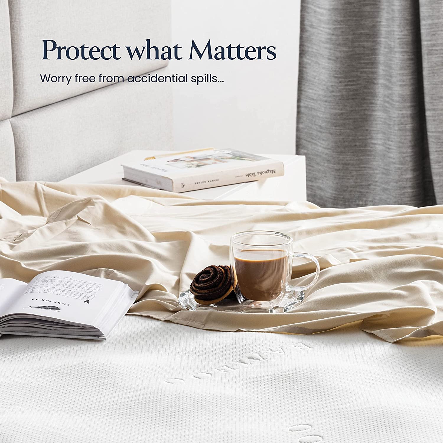Ultra Waterproof Mattress Protector Hypoallergenic Bamboo Mattress Protector Super Soft Breathable & Noiseless Jacquard Fabric