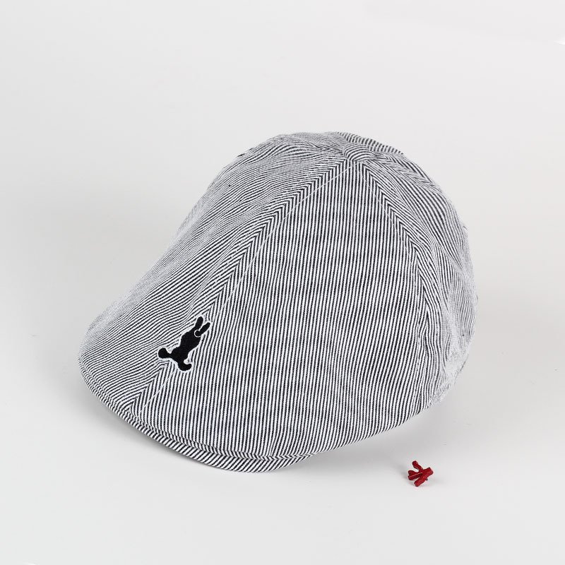 Wholesale New Solid Color Striped Embroidered Little Baby Berets Baby Hats Beret Baby Cotton Adjustable Printed Boys