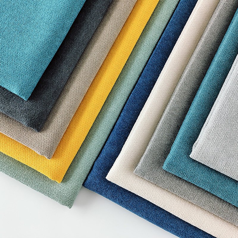 Linen-Looking Foil Bonded Knitted Satin Fabric Popular Polyester Design for Sofas Dresses Bags and Home Textiles