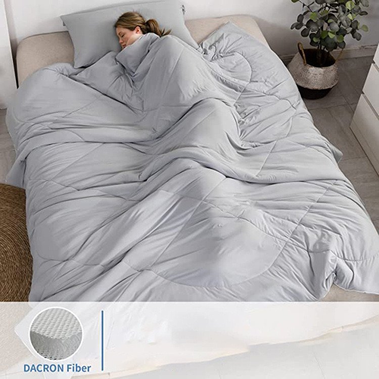 Bamboo Fiber Fabric Duvet Insert 4-Season Comforter Leisure Duvet Insert Bedding Summer Quilts
