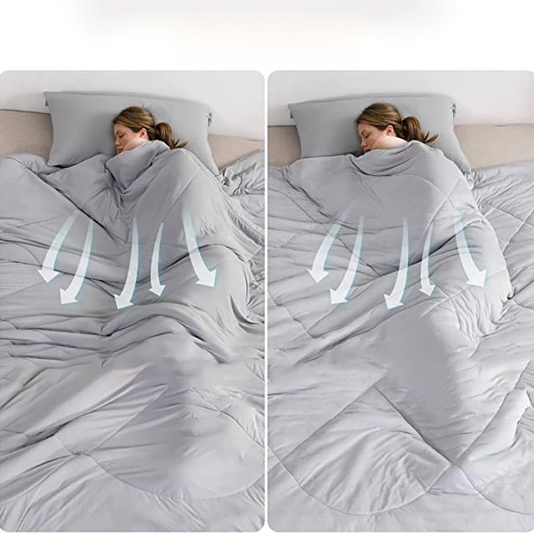 Bamboo Fiber Fabric Duvet Insert 4-Season Comforter Leisure Duvet Insert Bedding Summer Quilts