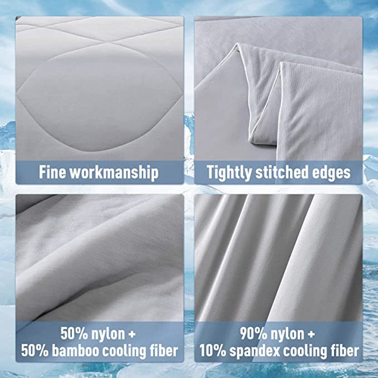 Bamboo Fiber Fabric Duvet Insert 4-Season Comforter Leisure Duvet Insert Bedding Summer Quilts