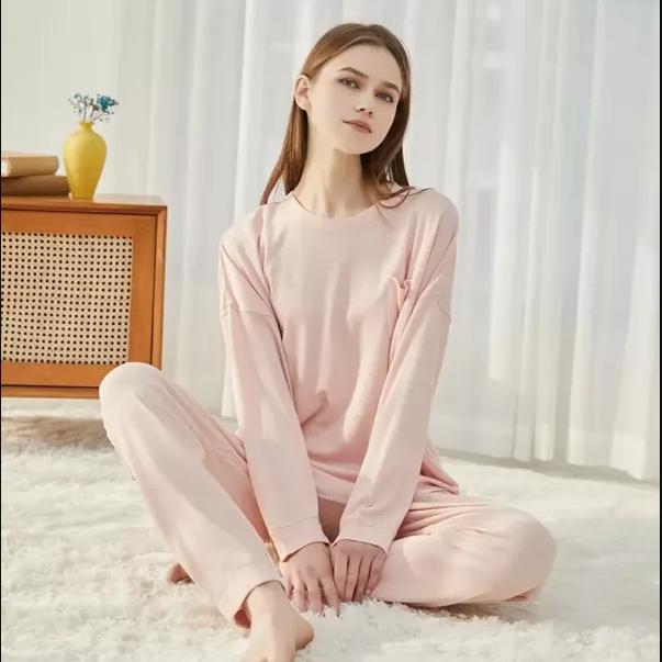 Long Sleeve Loungewear Women Sets Bamboo Women's Pajamas for Women Set Modal Girls Sleepwear Pajama Sets