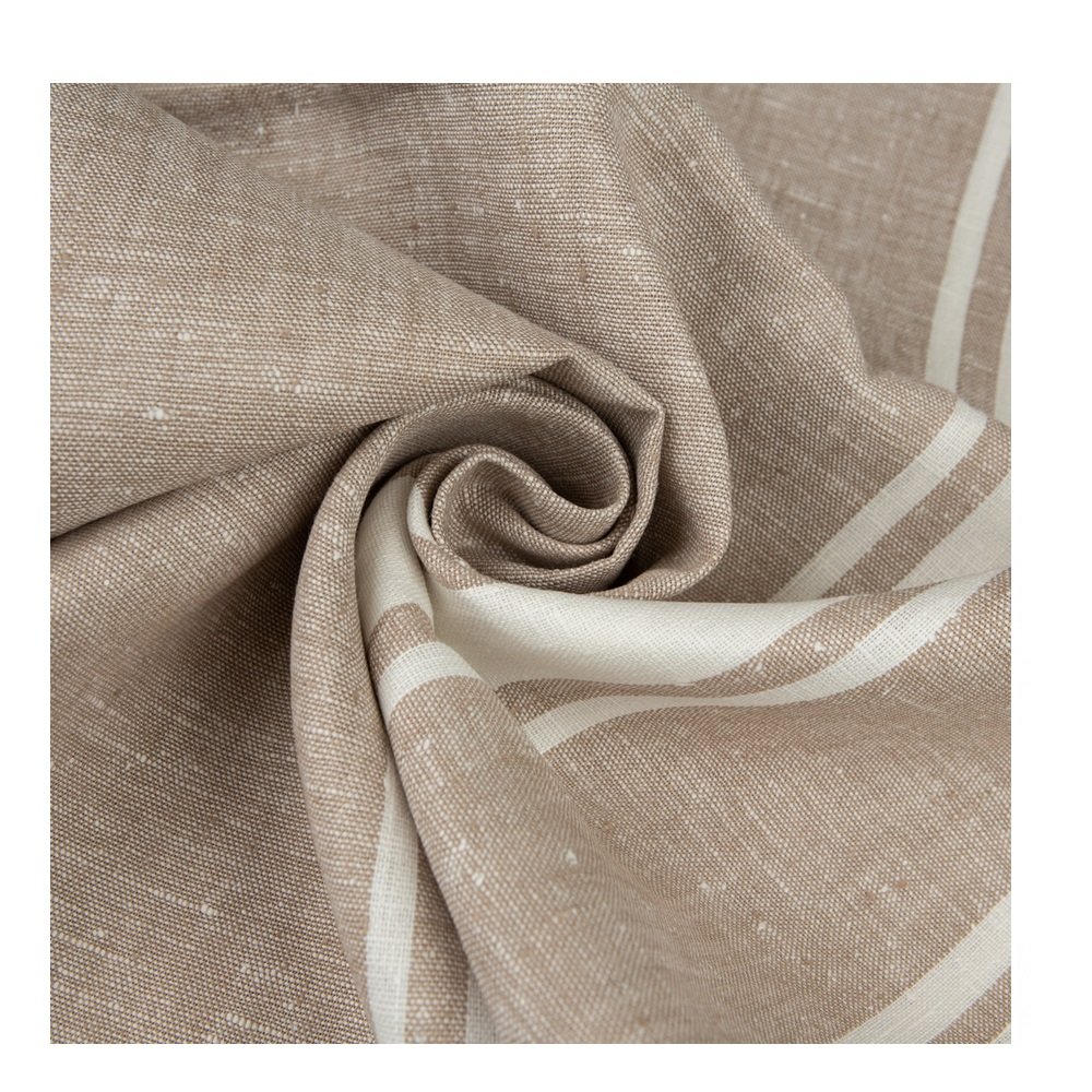 Wholesale 100% Linen Woven Fabric 260 GSM Not Softened Yarn Dyed Breathable Clothes Dresses Upholstery Plain Style Organic Home