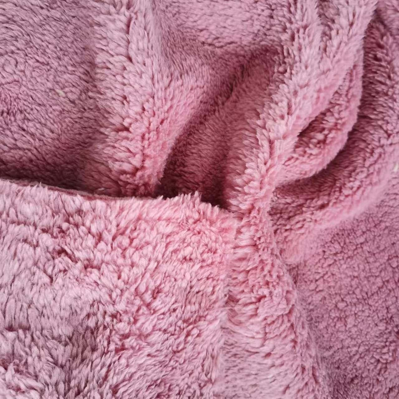 High End Knit 100% Polyester Soft Double Sided Velvet Sherpa Fleece Fabric For Warm Sweater Coat