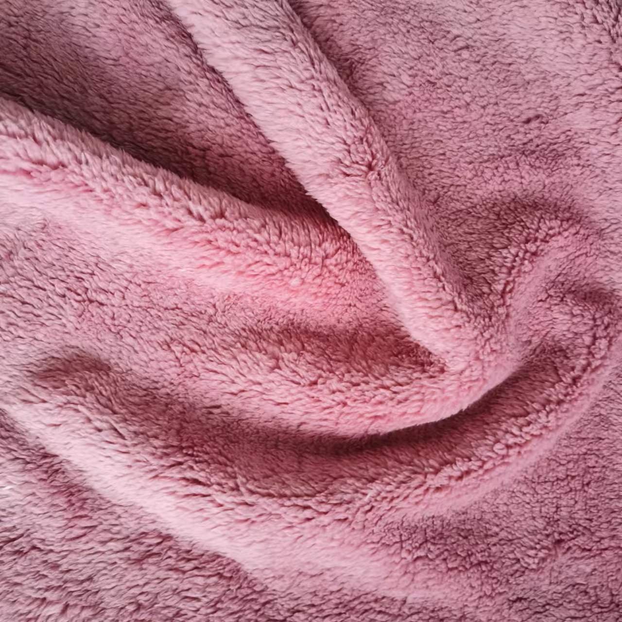 High End Knit 100% Polyester Soft Double Sided Velvet Sherpa Fleece Fabric For Warm Sweater Coat