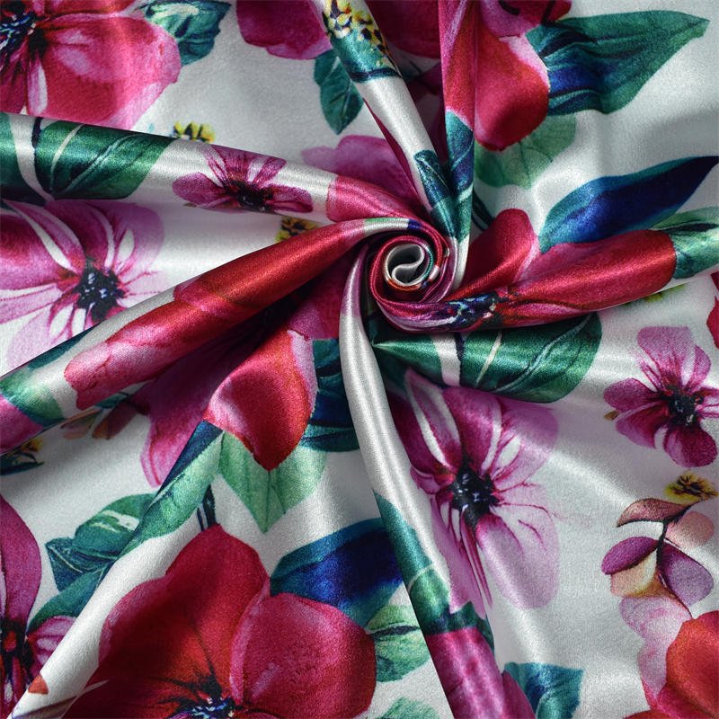 No moq custom printing chiffon satin organza fabric 100% Polyester Woven Digital Printing Crepe Chiffon Fabric