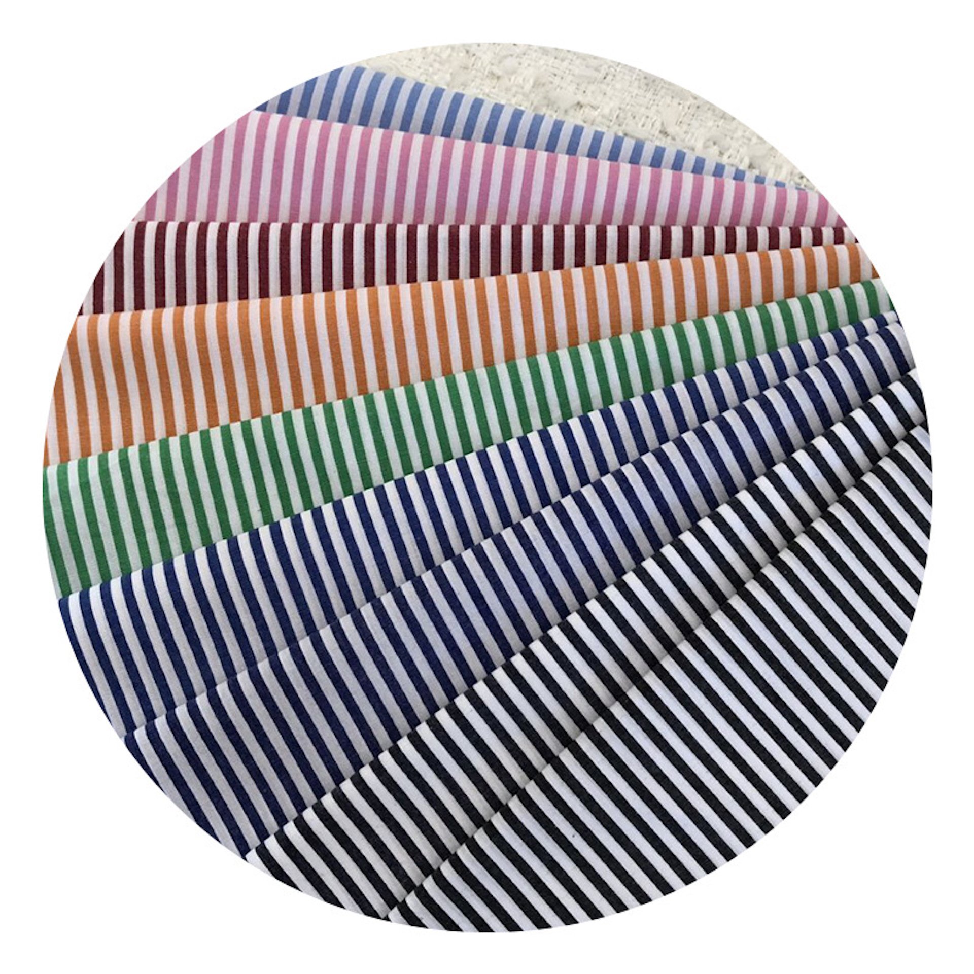 Dye Woven 50S Shirting Fabric Low Moq Fast Delivery Custom Yarn Striped Cheap 100% Cotton Free Customized Uniform Fabric Soft **