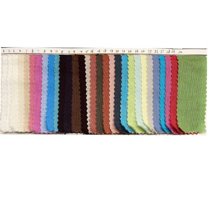 Plain Color Breathable Woven Organic 55%linen 45%cotton fabric Linen Fabric Wholesale For Clothing