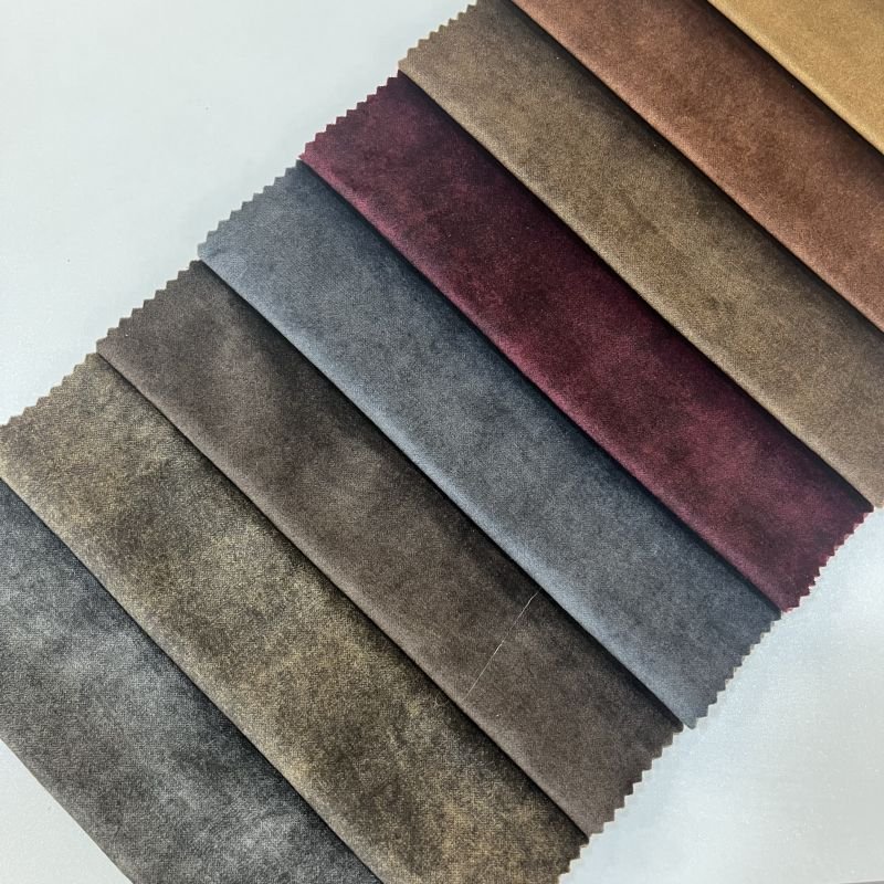 free sample 100 polyester knitted holland velvet print sofa fabric upholstery textiles fabric