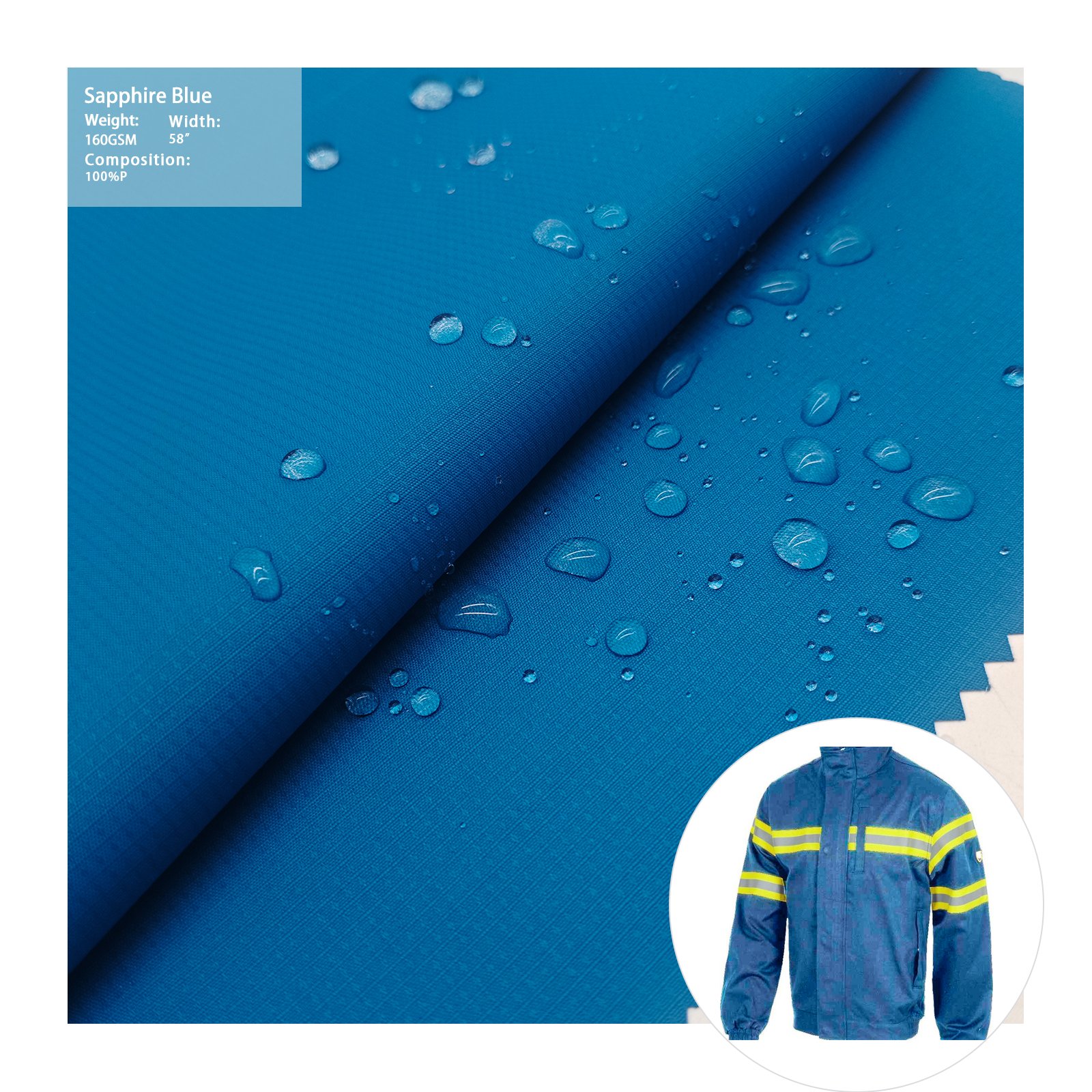 New comfortable 100% polyester fabric, breathable and waterproof indispensable 160g fabric for outdoor jackets