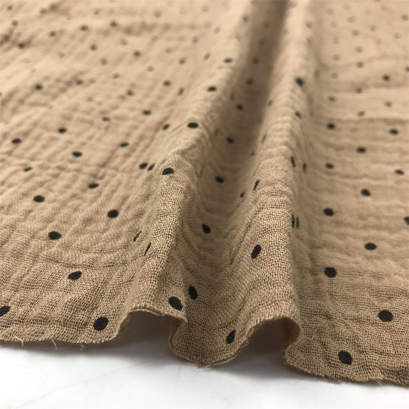 100% Cotton Double Gauze Muslin Seersucker Fabric For Baby Bedding And Swaddle