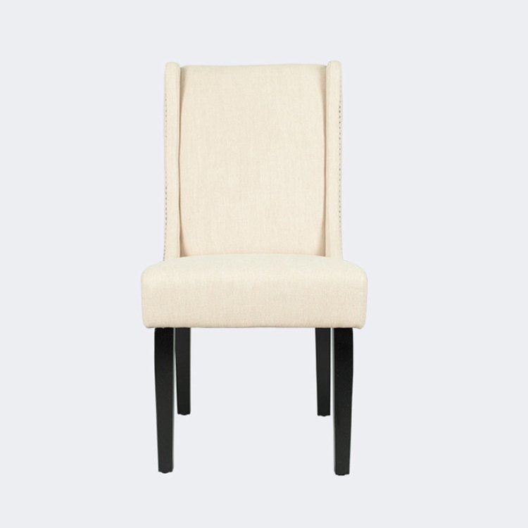 European Style luxury french style frame fabric tufted dining table white dining chair