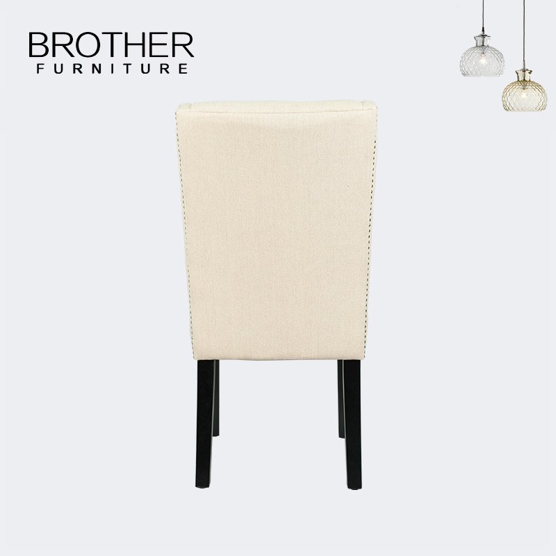 European Style luxury french style frame fabric tufted dining table white dining chair