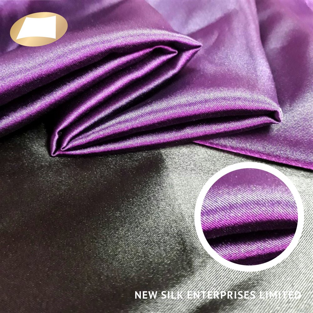 Wholesale shiny 100% polyester elegant soft woven satin fabric for women pajama