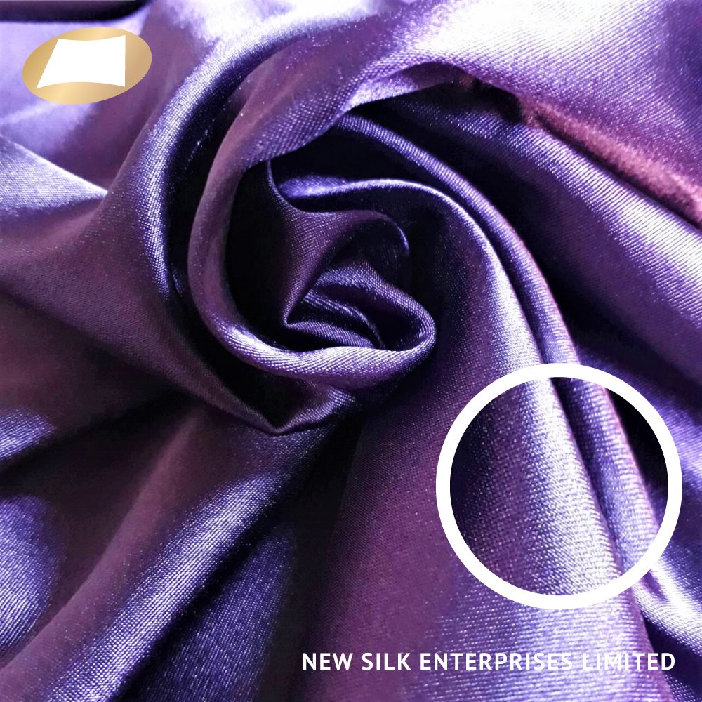 Wholesale shiny 100% polyester elegant soft woven satin fabric for women pajama