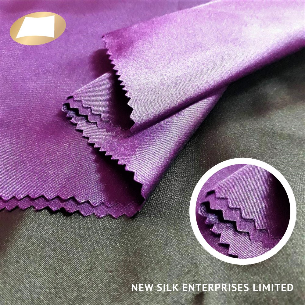 Wholesale shiny 100% polyester elegant soft woven satin fabric for women pajama