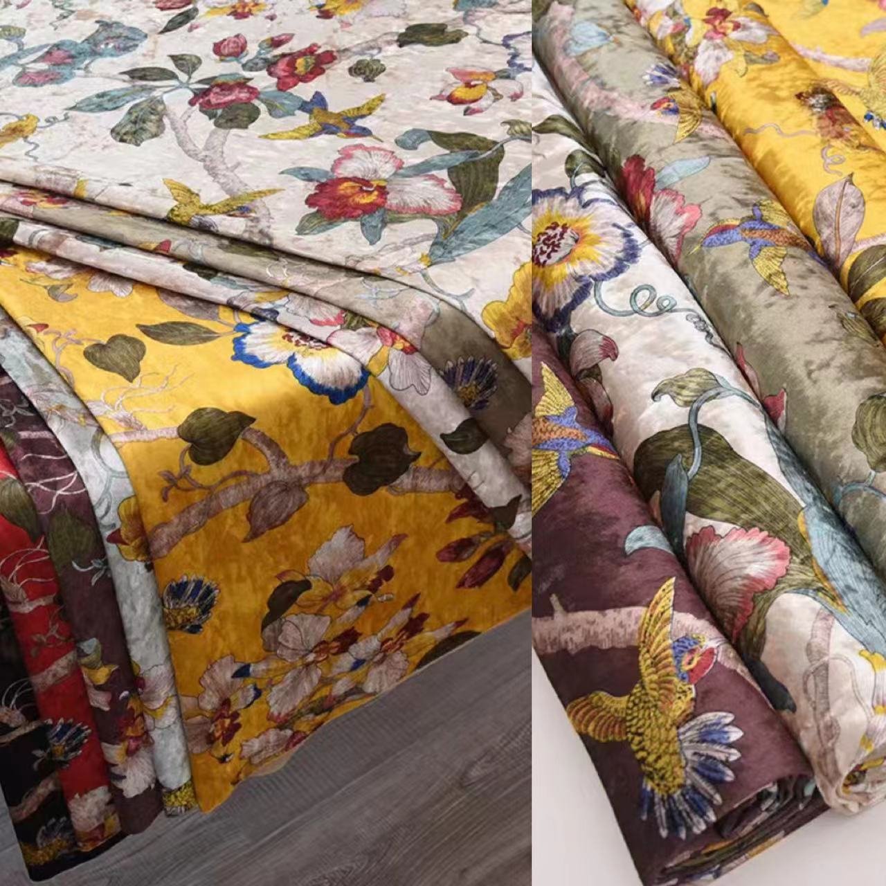 HR1685 HUARUItextile high quality ice flower dutch holland velvet sofa and upholstery fabric