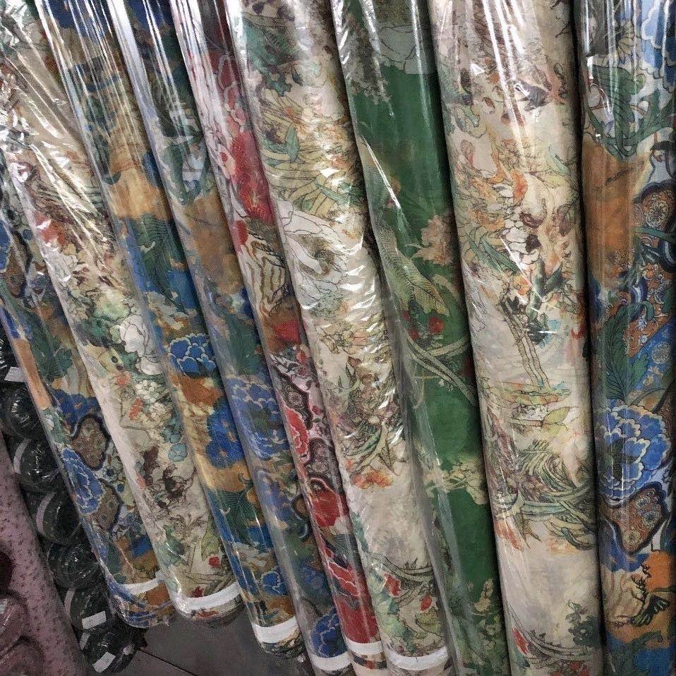 Floral chiffon fabric cheaper in stock 100%polyester crepe chiffon fabric