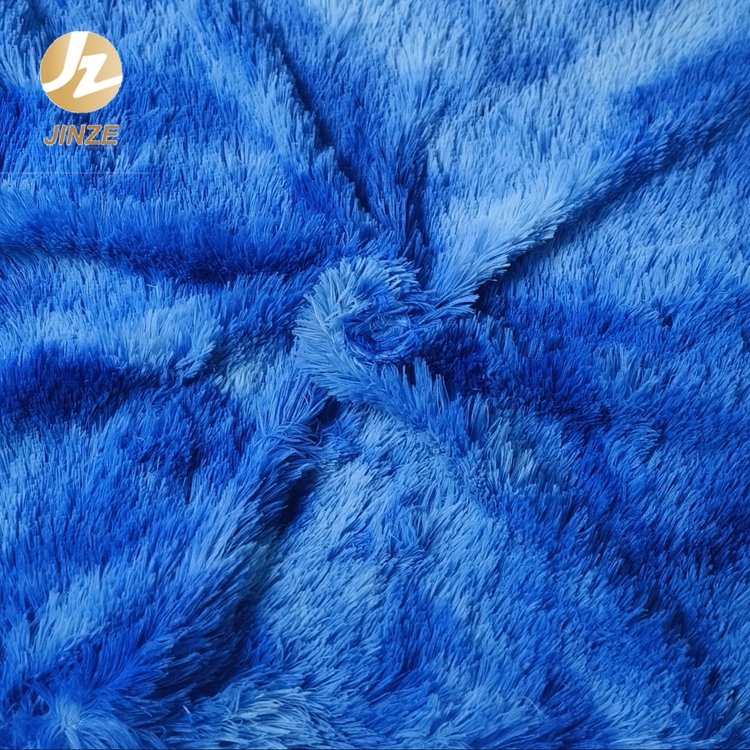 JZ Wholesale Custom Tie Dye Polyester Plush Fleece Fabric For Making Soft Toys