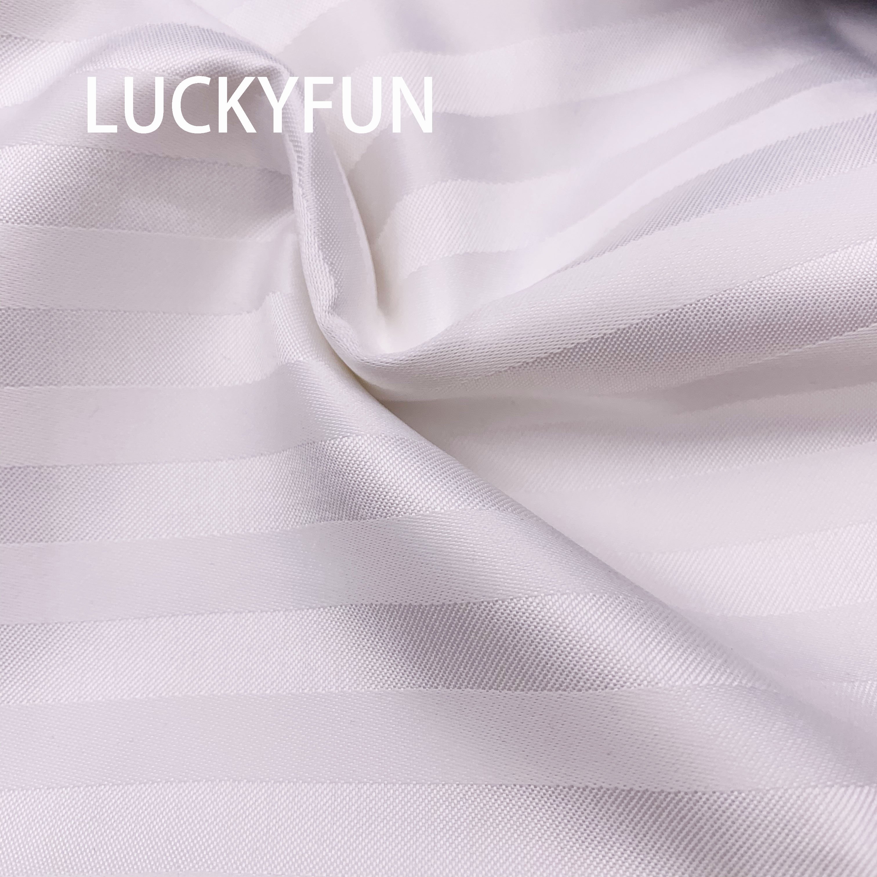 100% Polyester Satin Stripe fabric 250tc 300tc 330tc 400tc Hotel Bed linen Sheet
