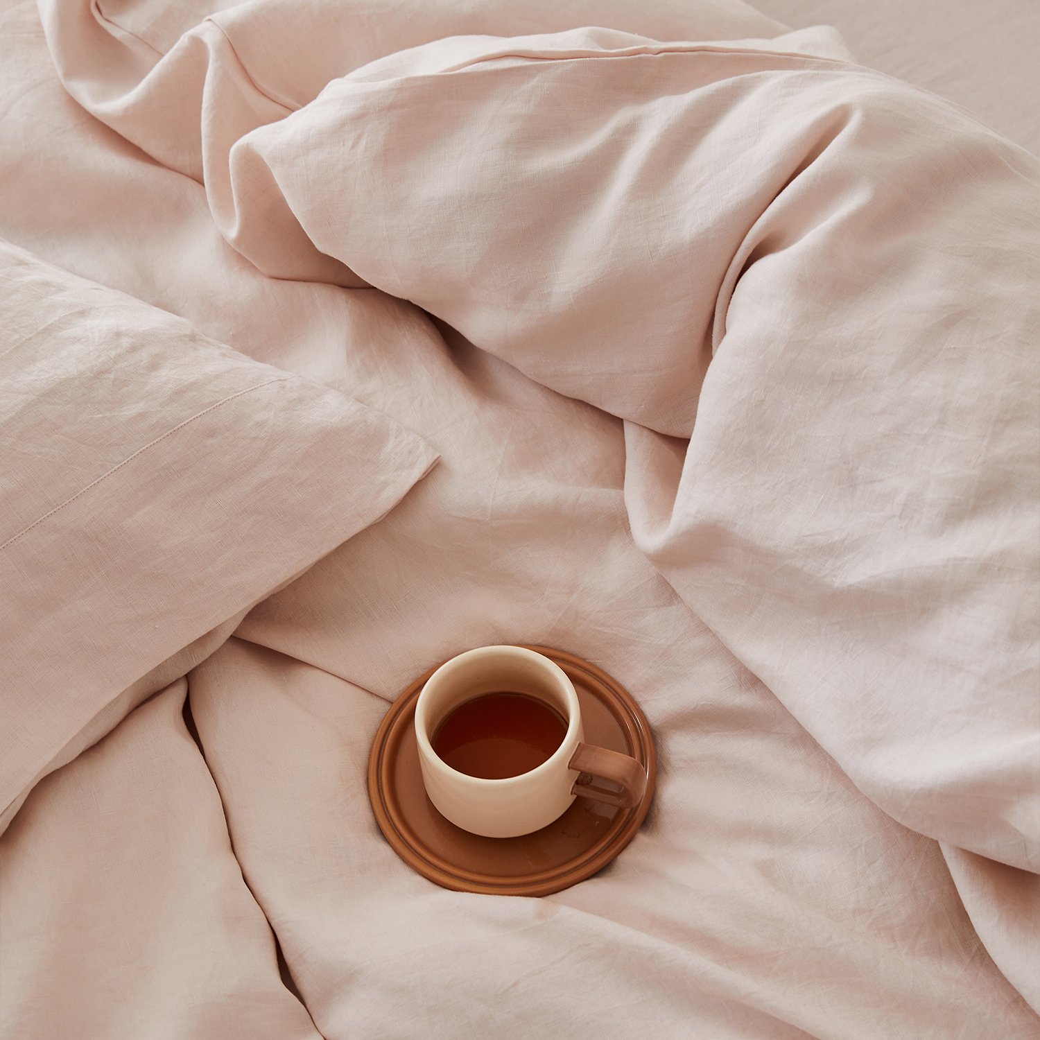 luxury hotel home custom size king solid pink french organic pure linen duvet cover set with buttons