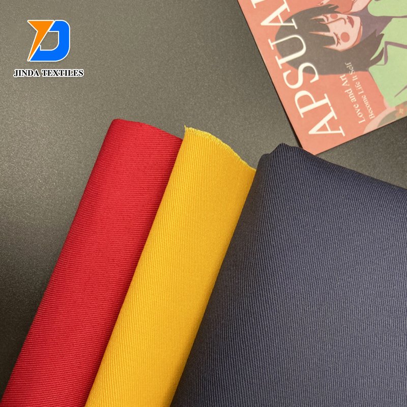Jinda stock 100% cotton and TC waterproof twill Poplin fabric chef and industrial uniform fabric