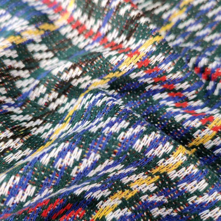 OEM/ODM 100 Polyester yarn dyed Tartan jacquard grid pattern knitting fabric