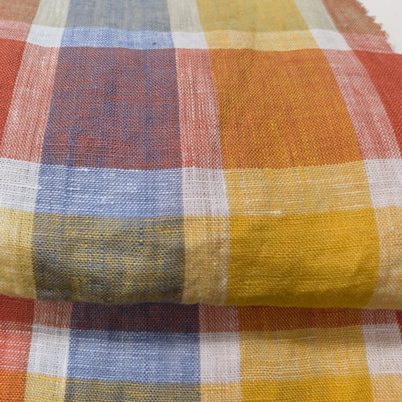 2024 New Custom Yarn Dyed 100% Pure French Linen Garment Fabric 100% Linen Fabric Clothing
