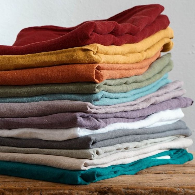 Woven Plain Printed Linen Sofa Fabric Poplin Fabric Eco-friendly Pure 100% Linen for Dress Shirt Linen Plaid Microfiber Fabric