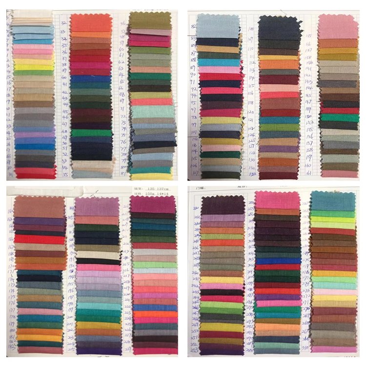 Woven Plain Printed Linen Sofa Fabric Poplin Fabric Eco-friendly Pure 100% Linen for Dress Shirt Linen Plaid Microfiber Fabric