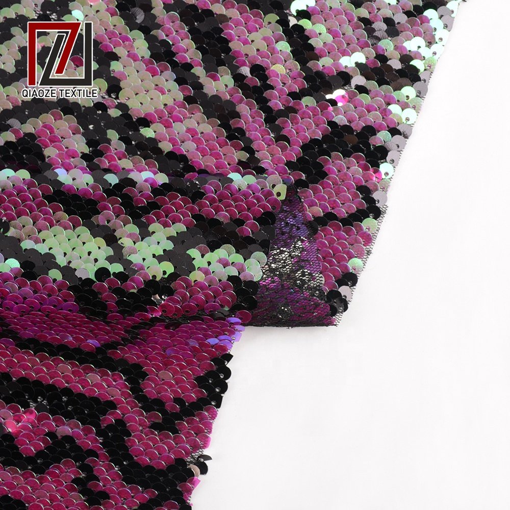 Wholesale sparkling sequins mesh embroidered sequins fabrics