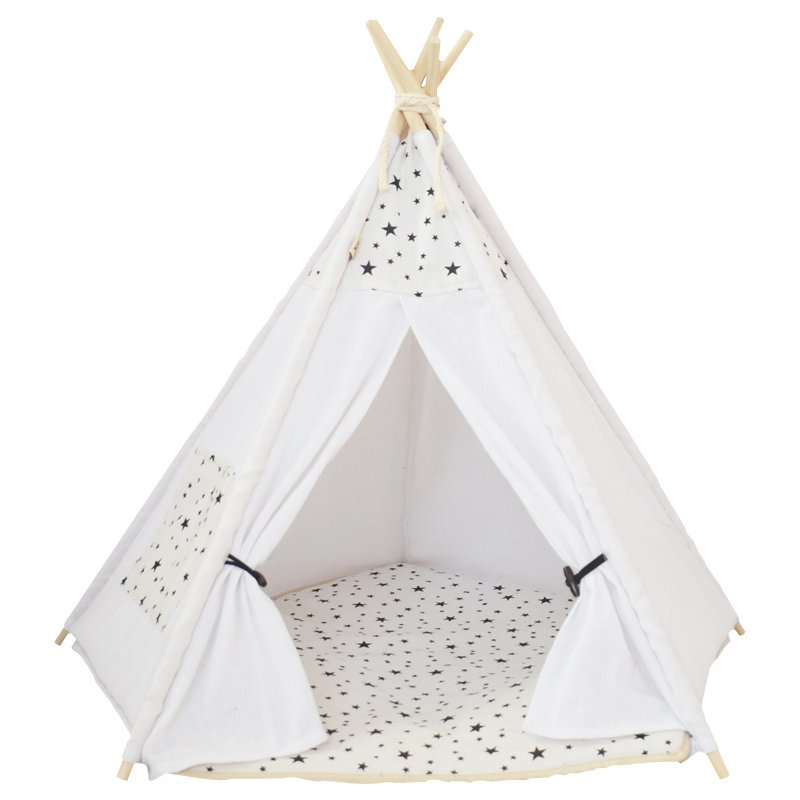 China Websites Factory Price Five Sticks Wholesale Pet Bed Teepee Tent House Dog Tent