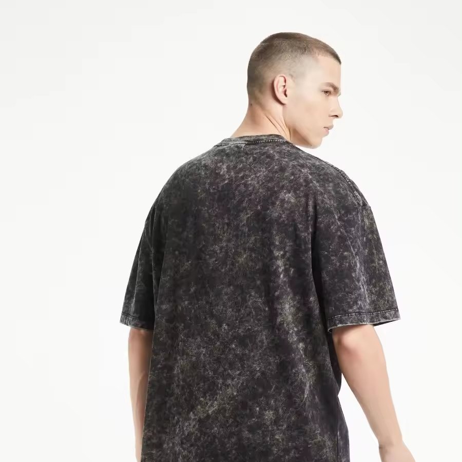 Customized Oversized Short Sleeved Men's T-Shirt 100% Cotton Quick Dry Versatile Printed Logo Latest Original Washed Design