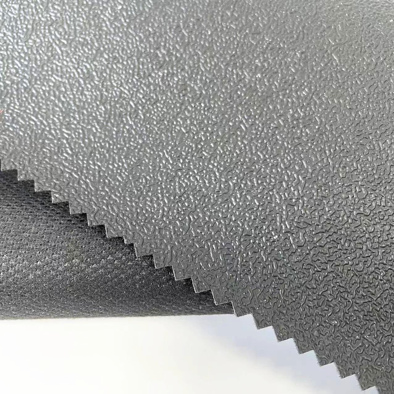 High quality anti-slip pvc leather fabric for bag should pad rough abrasive leather