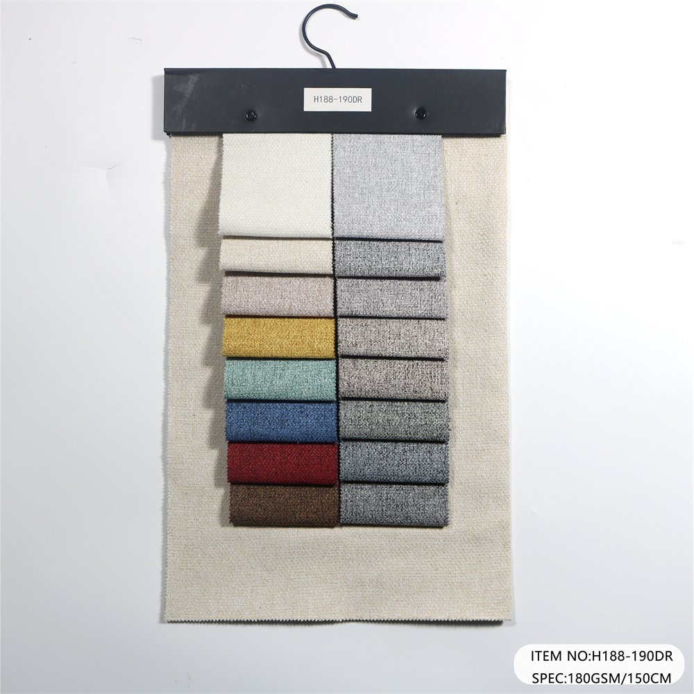 Home upholstery fabric linen sofa fabric material linen woven knitted fabric wholesale warp knitted chinese factory