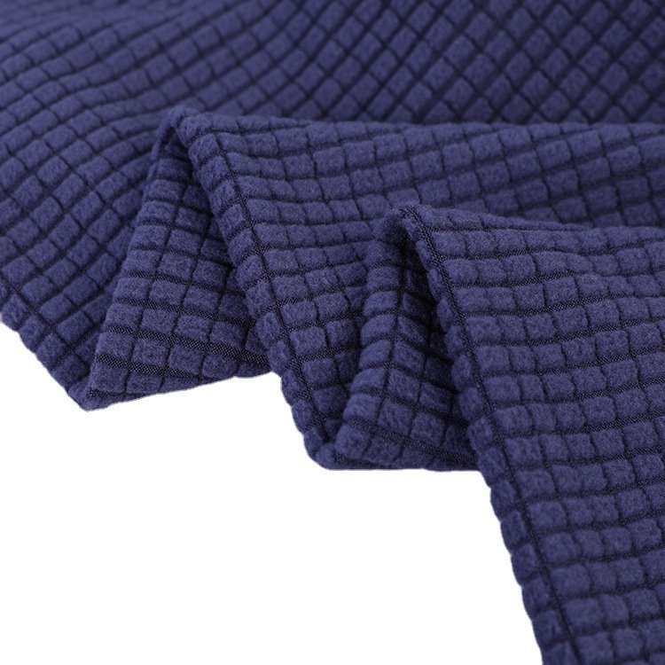 Factory price 100% polyester stretch jacquard pineapple check polar fleece for waterproof sofa cover cloth throw pillow