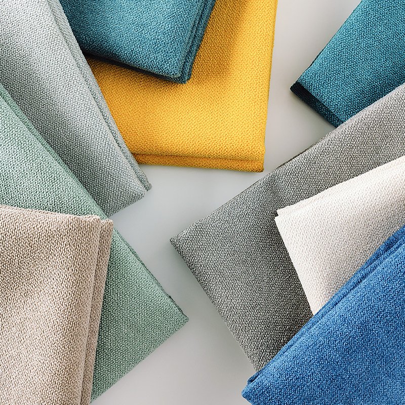 New Arrival 100% Polyester Textured Sofa Fabric Plain Weaved Upholstery Textiles for Furniture & Curtains