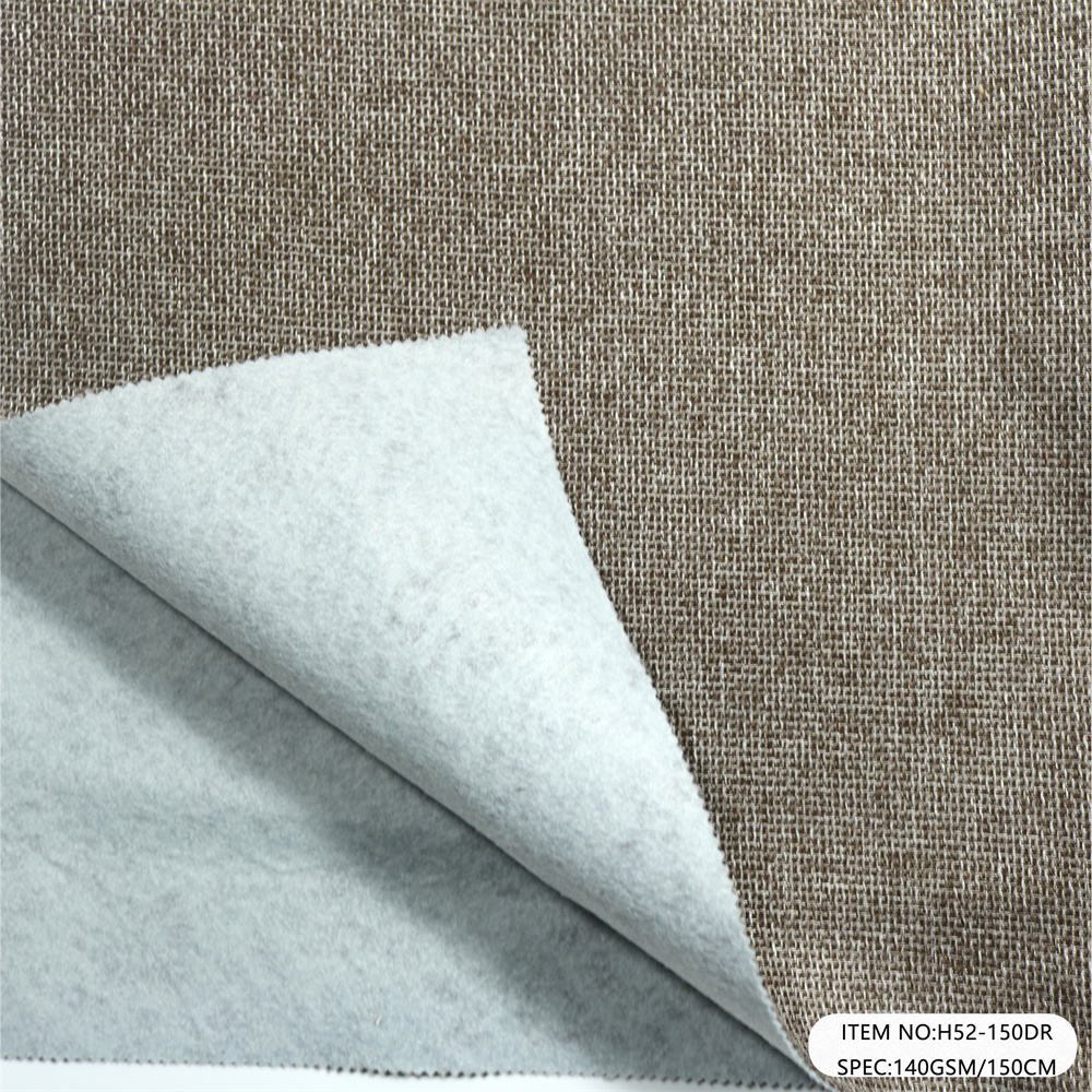 H52-150DR Yameifei Upholstery Sofa Couch Multicolor 260gsm Material Woven Faux Fake Linen Velvet Fabrics for Bedding