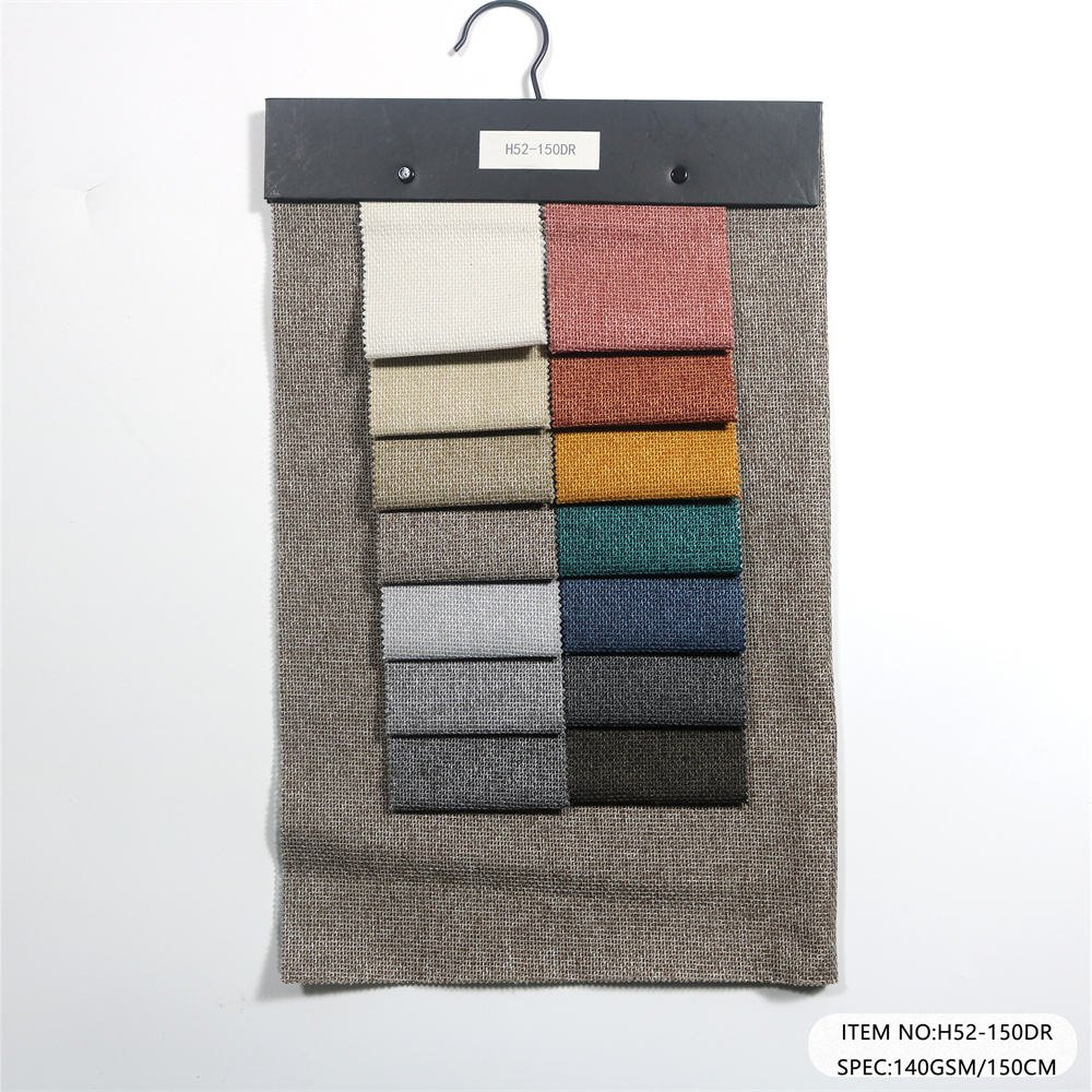 H52-150DR Yameifei Upholstery Sofa Couch Multicolor 260gsm Material Woven Faux Fake Linen Velvet Fabrics for Bedding