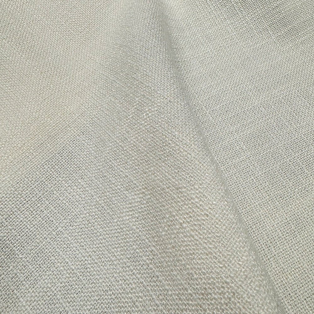 Linen look 100% Polyester curtain fabric stock curtain fabric modern white luxury for home upholstery