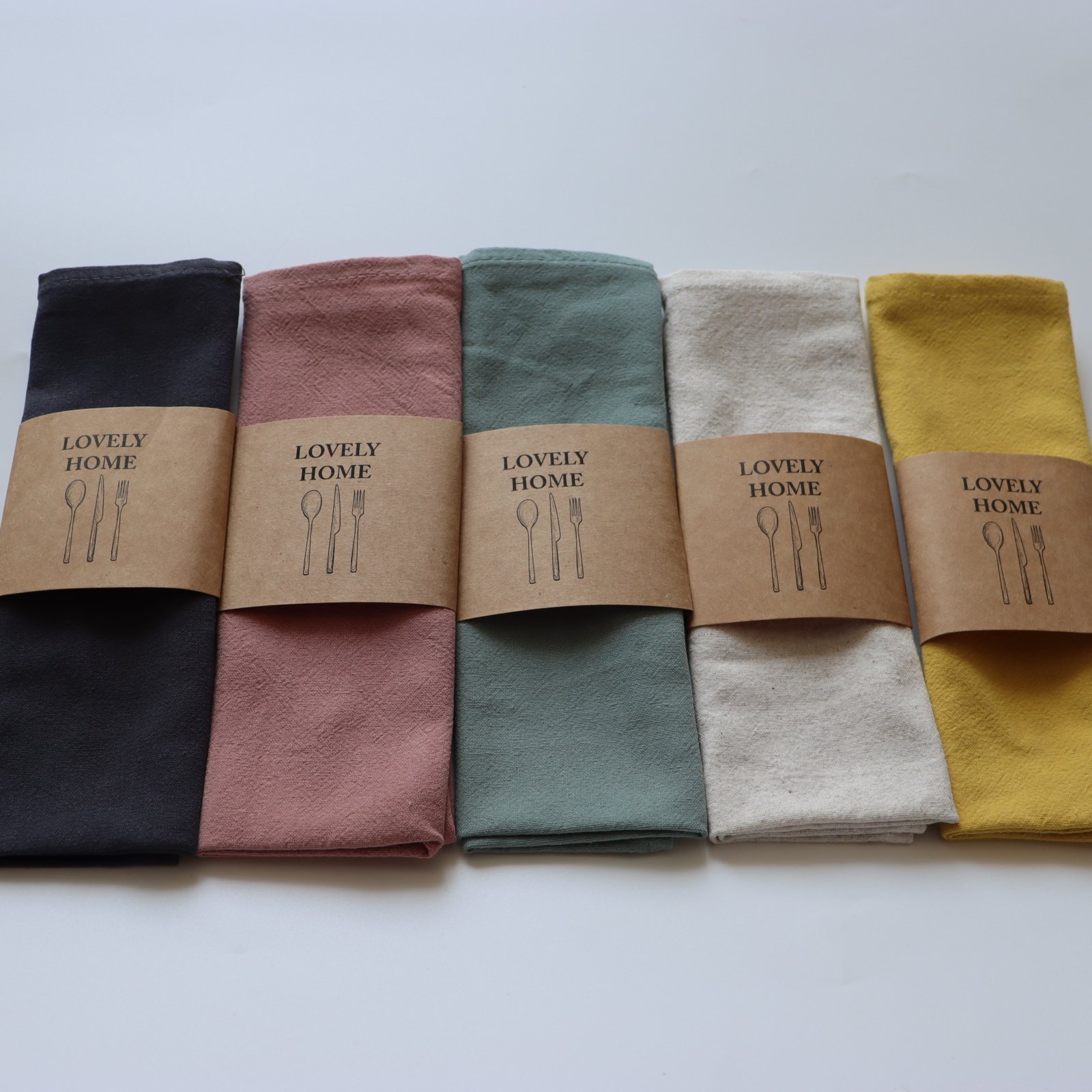 Custom Wholesale Linen With Logo Kitchen Table Napkins Cloth Linen Napkins
