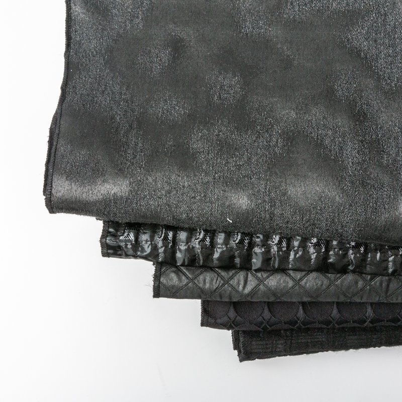 KEER Factory Custom Wholesale JBQ801N black abstract pattern design brocade acrylic polyester clothing jacquard fabric